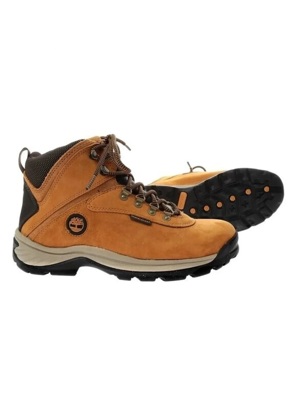NEW Timberland Mens Size 13 Waterproof Hiking Boots Wheat Nubuck White Ledge